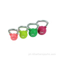 Kettlebell de borracha de borracha de ferro fundido revestido com vinil colorido